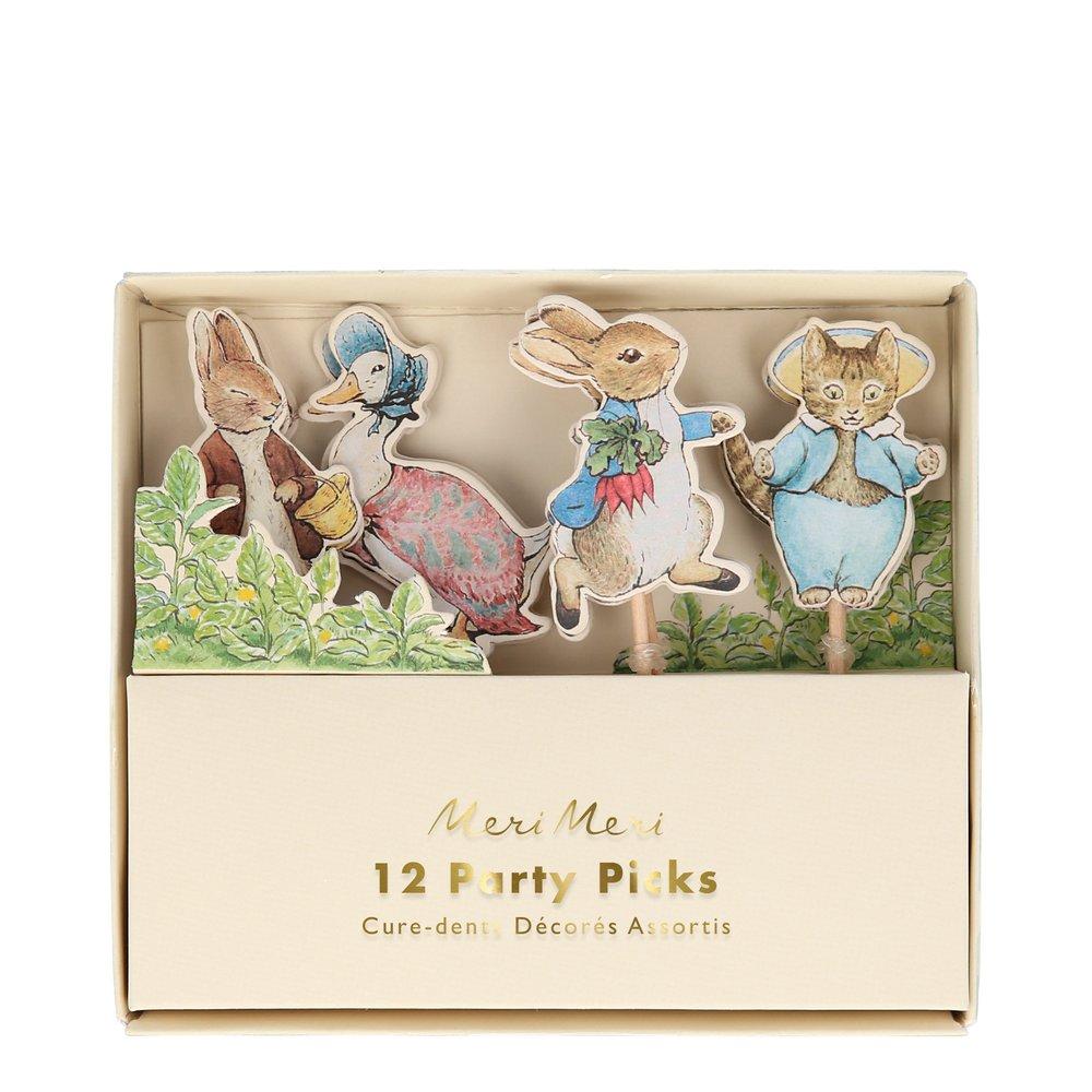 The set includes 4 charming designs, with Peter Rabbit, Benjamin Bunny, Tom Kitten and Jemima Puddle-duck.