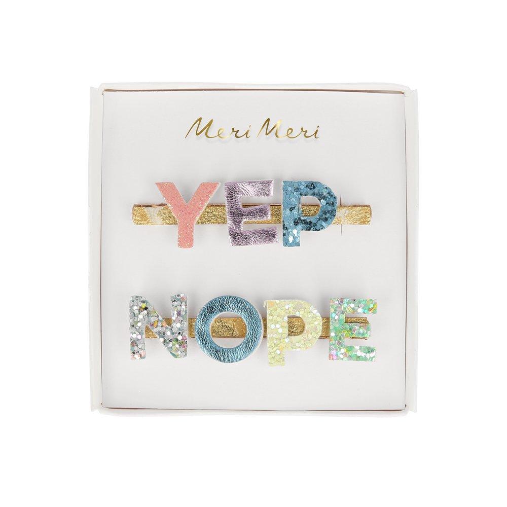 Yep Nope Hair Clips (set of 2)