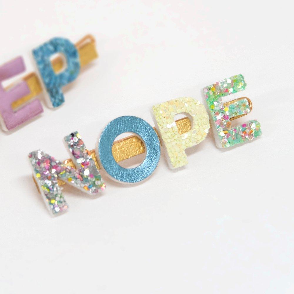 Yep Nope Hair Clips (set of 2)