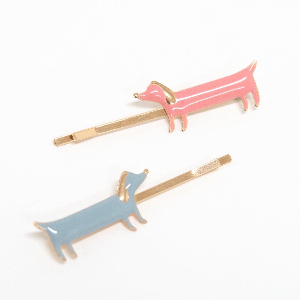 Sausage Dog Hair Slides (set of 6)