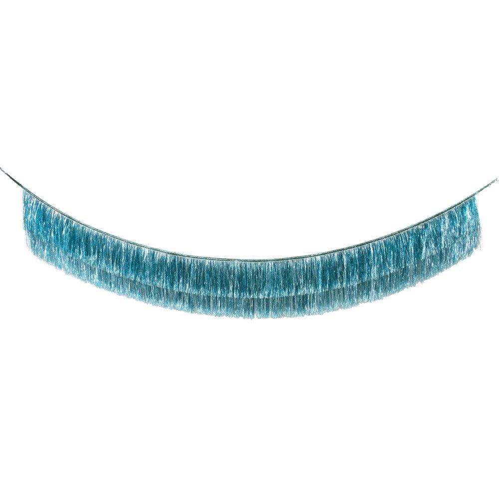 Blue Tinsel Fringe Garland