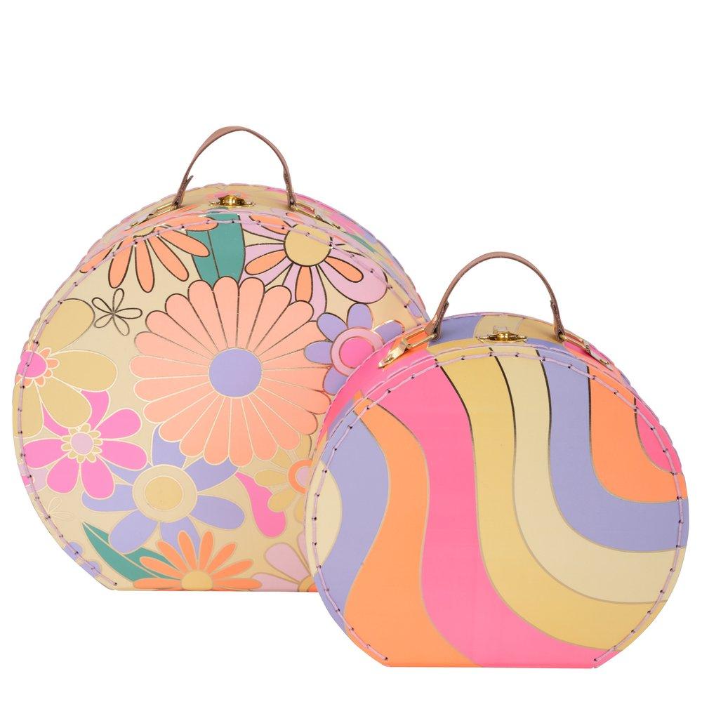 Psychedelic 60s Suitcases (set of 2)