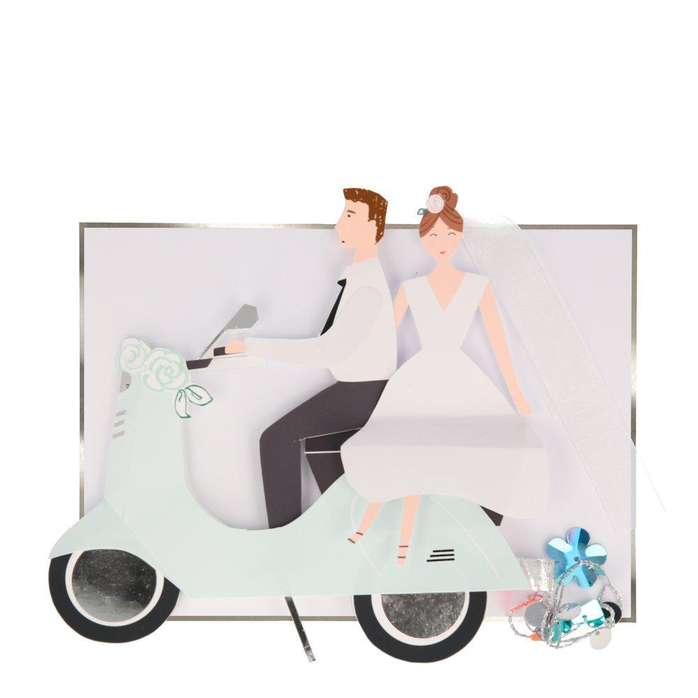 Scooter Couple Stand-Up Card