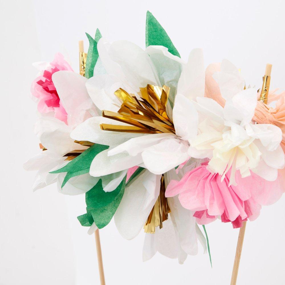 Flower Bouquet Cake Topper