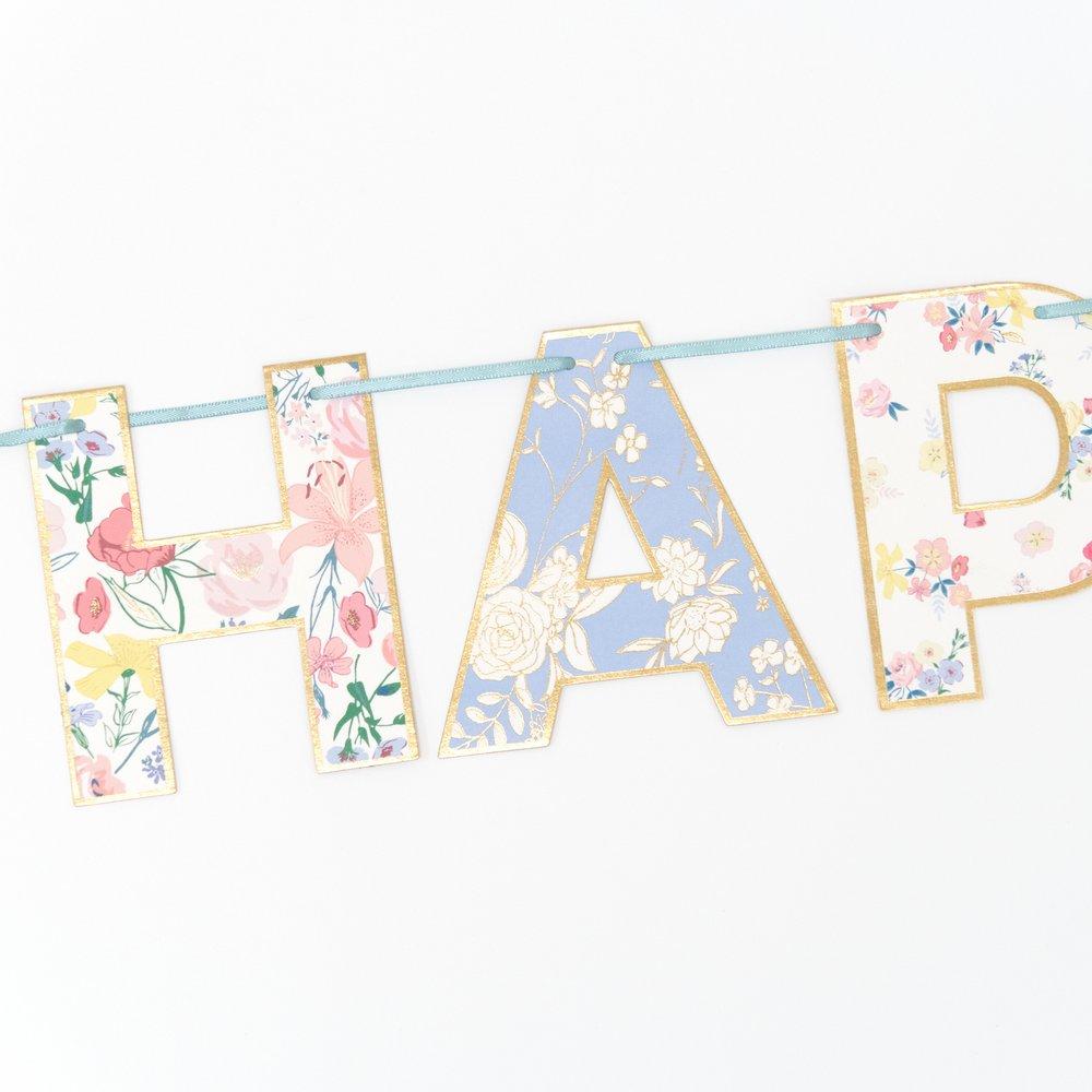 English Garden Birthday Garland