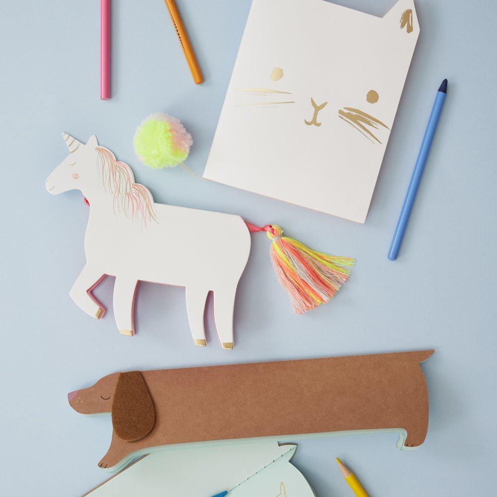 This notebook features a unicorn design, pink pages and a gorgeous tassel to use as a page saver. 