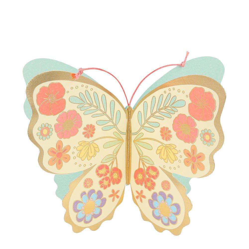 Floral Butterfly Stand-Up Card