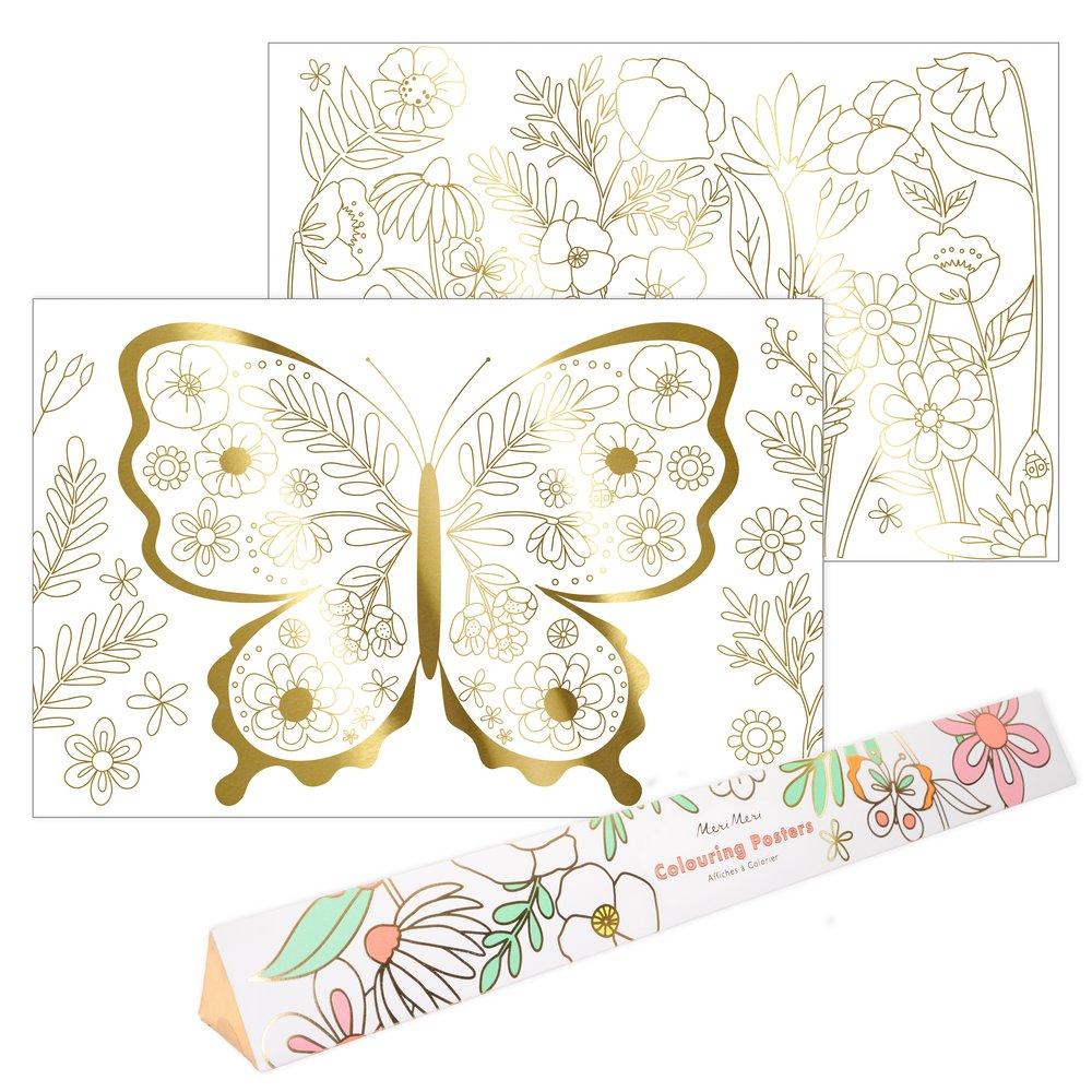 Butterfly Colouring Posters (set of 2)