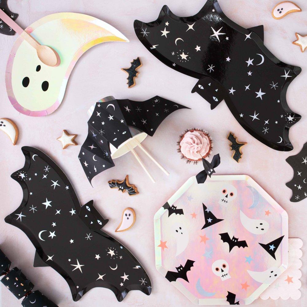 Sparkle Bat Plates (set of 8)