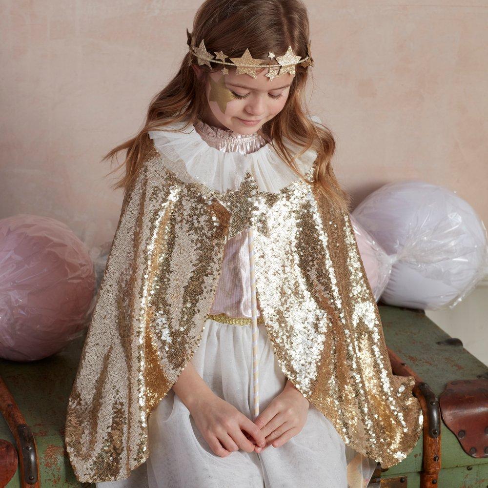 Gold Sparkle Cape Costume