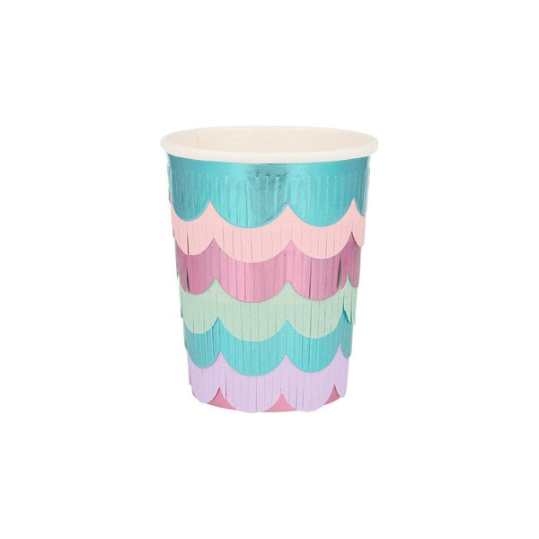 Mermaid Scalloped Fringe Cups (set of 8)