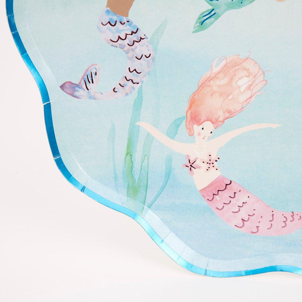 Mermaids Swimming Plates (set of 8)