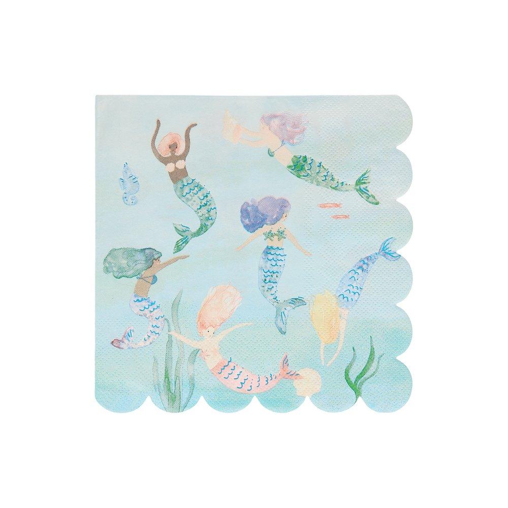 Mermaids Swimming Napkins (set of 16)