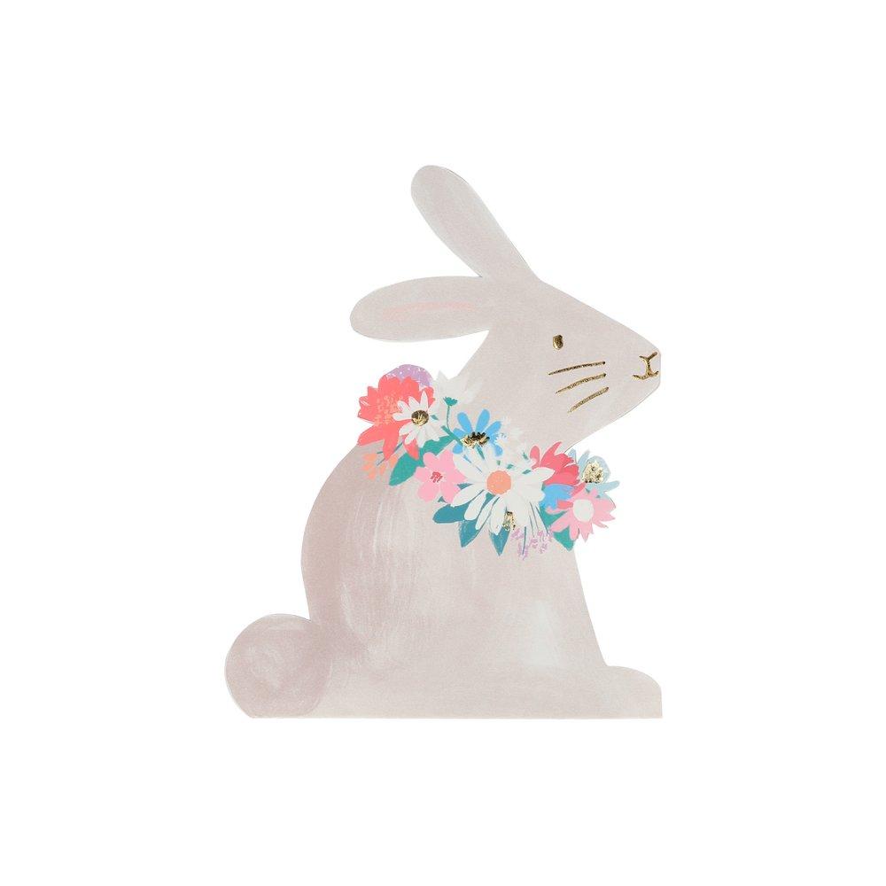 These pretty bunny-shaped napkins are beautifully illustrated, colourful and have shimmering gold foil touches. 