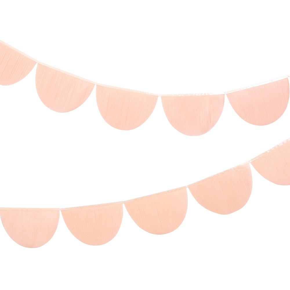 Peach Tissue Paper Scallop Garlands (set of 2)