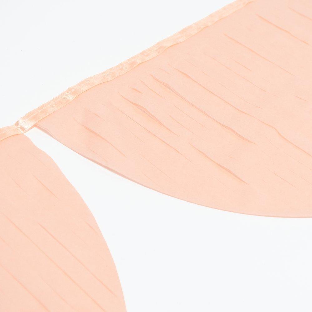 Peach Tissue Paper Scallop Garlands (set of 2)