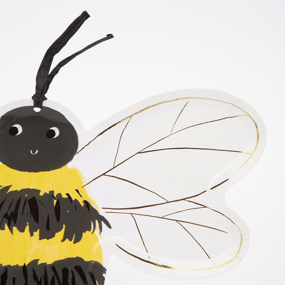 Bee Plates (set of 8)