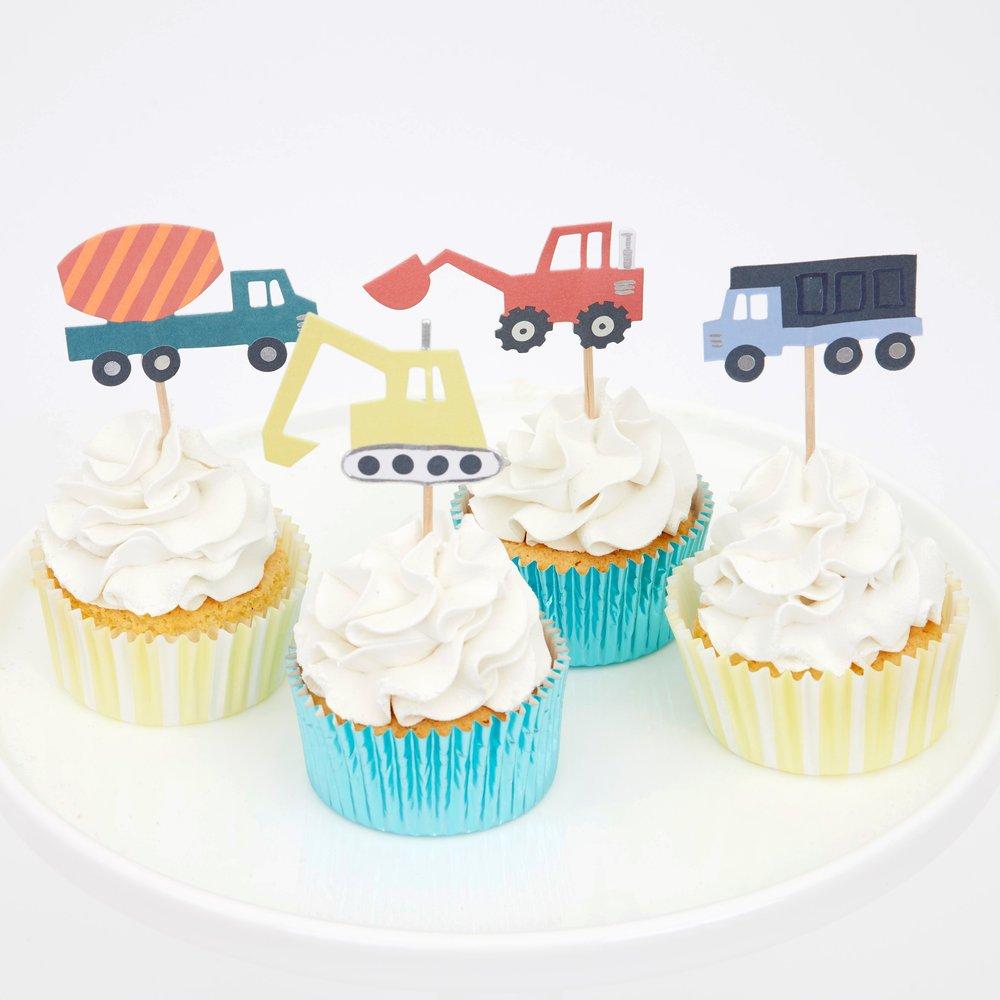 Construction Cupcake Kit (set of 24 toppers)