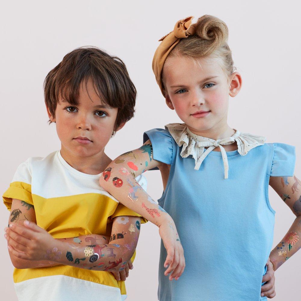 These beautiful fairytale tattoos for kids include icons from princess stories. 