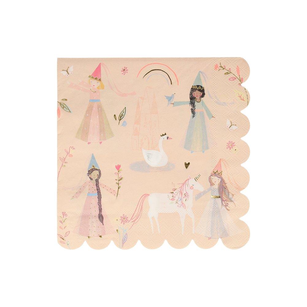 Make a princess birthday party look special with these sensational scalloped napkins.