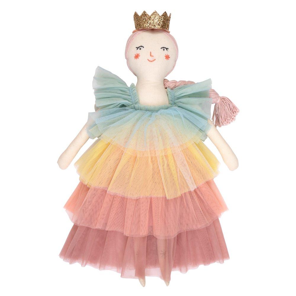 Gemma is a stunning princess toy with a tulle dress and gold crown. 