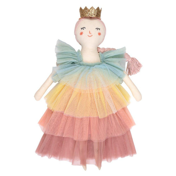 Gemma is a stunning princess toy with a tulle dress and gold crown. 