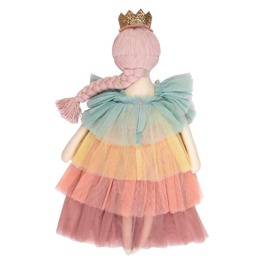 Gemma is a stunning princess toy with a tulle dress and gold crown. 