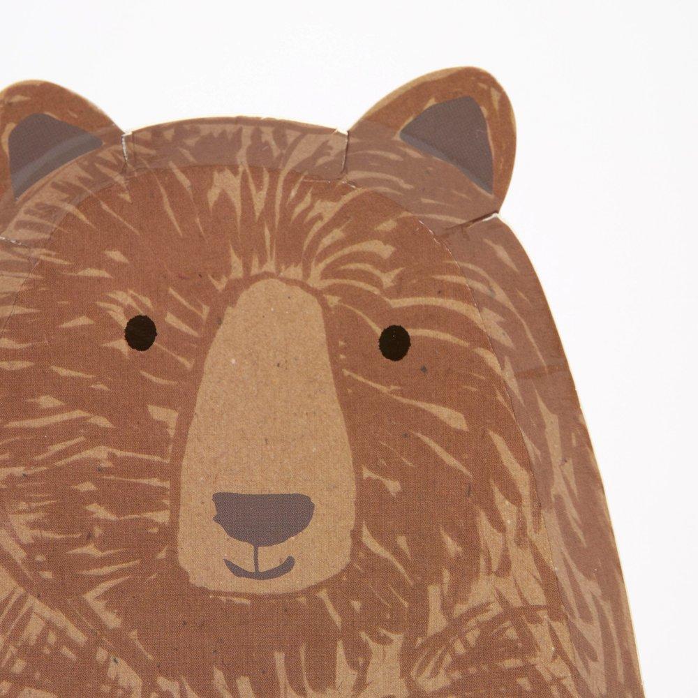 Brown Bear Large Plates (set of 8)