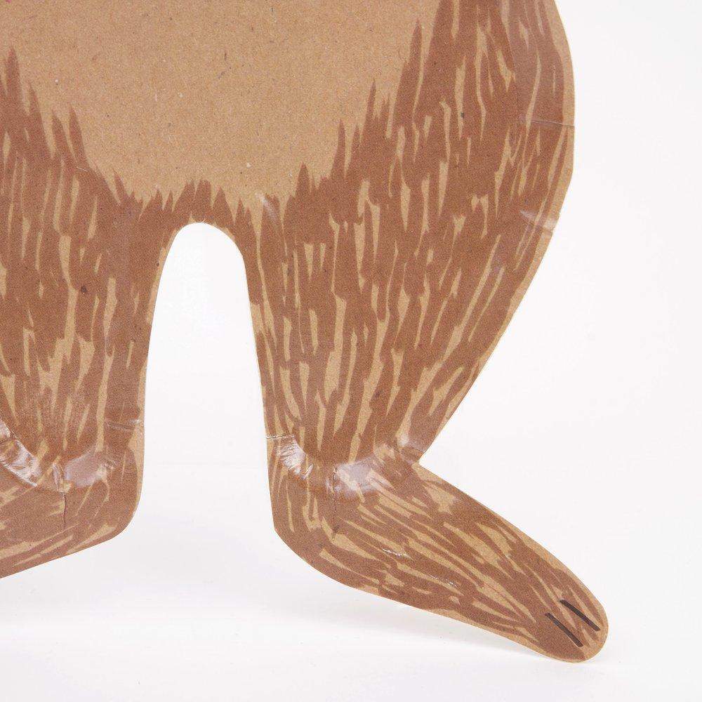 Brown Bear Large Plates (set of 8)