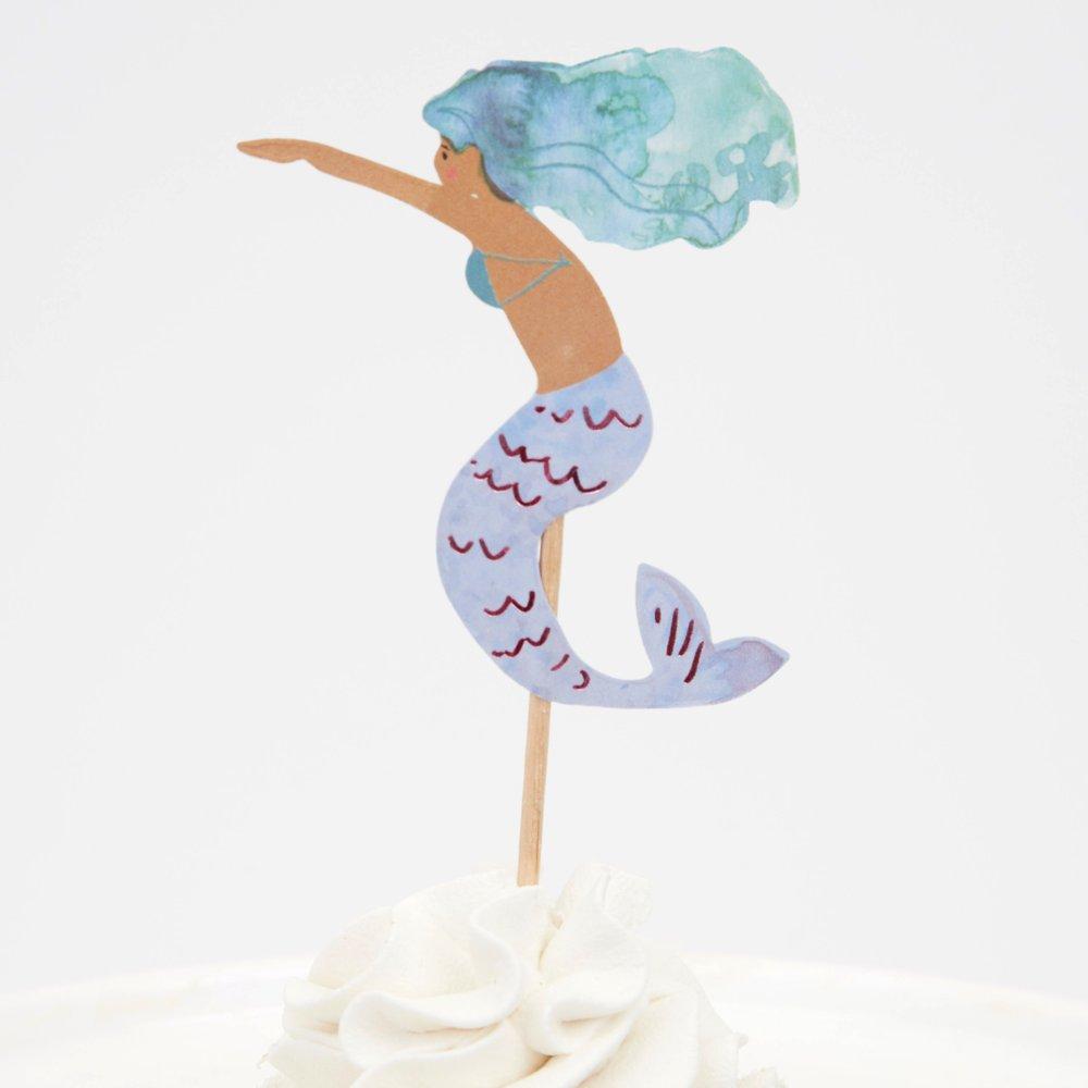 Mermaid Cupcake Kit (set of 24 toppers)