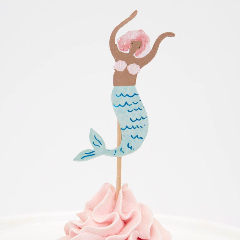 Mermaid Cupcake Kit (set of 24 toppers)