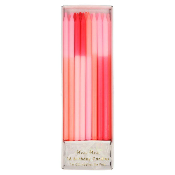 Pink Colour Block Candles (set of 16)