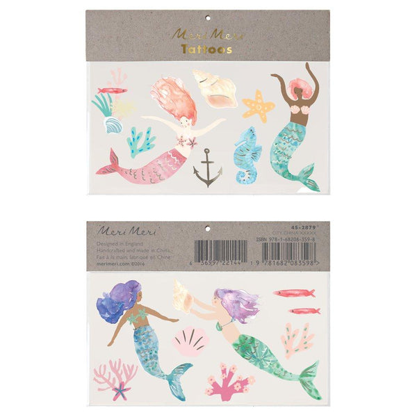 Mermaid Large Tattoos (set of 2 sheets)