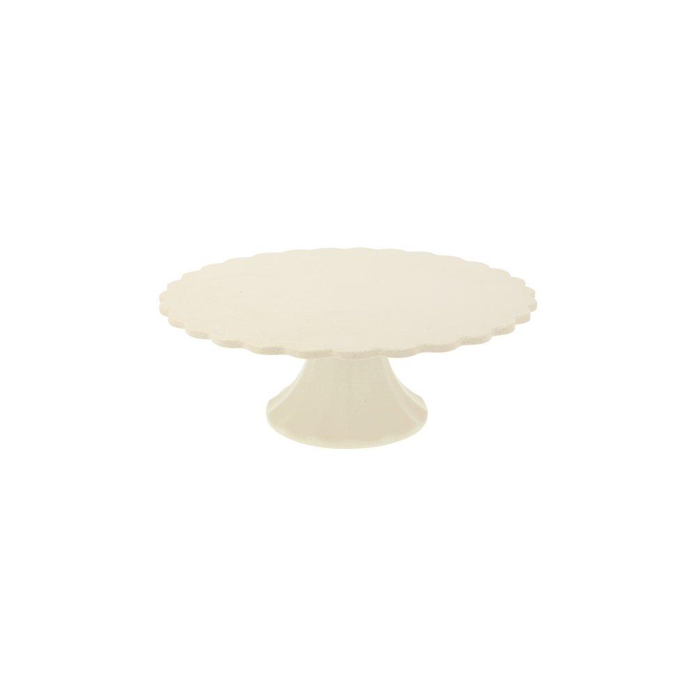 Small Cream Reusable Bamboo Cake Stand