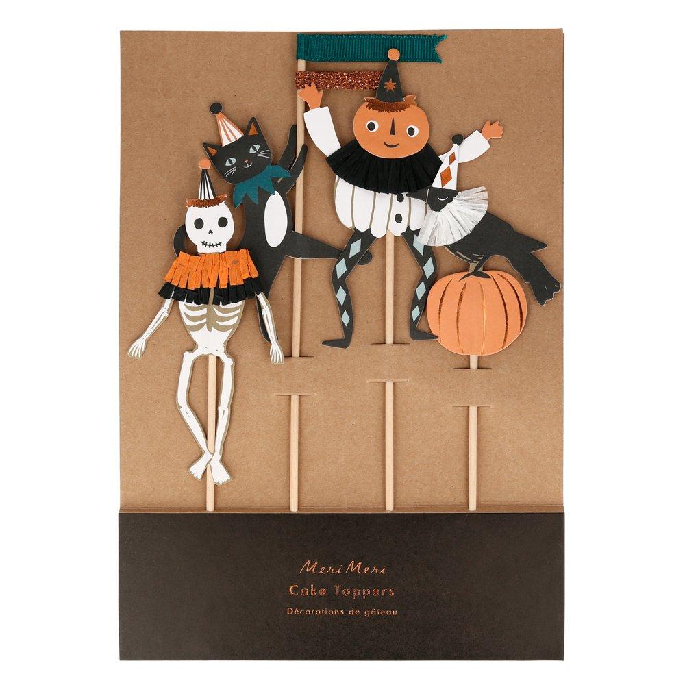 Vintage Halloween Cake Toppers (set of 4)