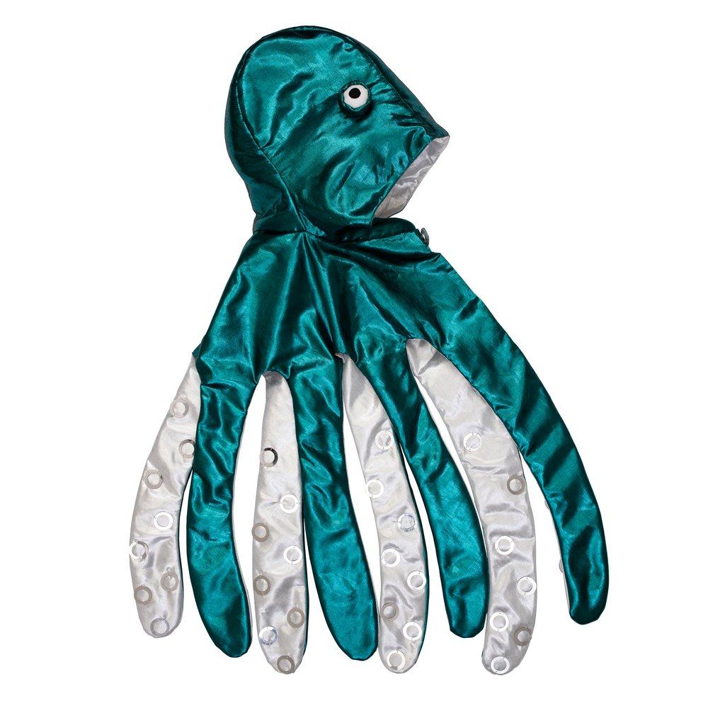 This sensational shiny under-the-sea costume is crafted from lame fabric, and has 3D eyes.  