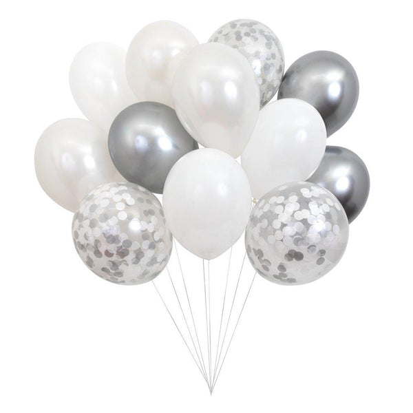 Beautiful Balloons Silver (set of 12)