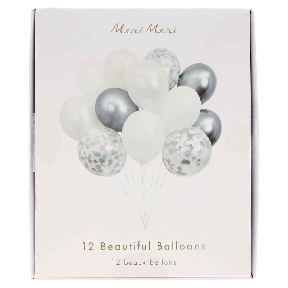 Beautiful Balloons Silver (set of 12)