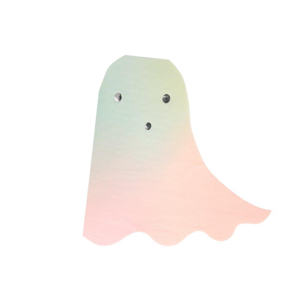 Add a terrific look to your Halloween party with our ombre Halloween napkins shaped like ghosts. 