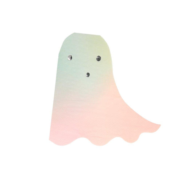 Add a terrific look to your Halloween party with our ombre Halloween napkins shaped like ghosts. 