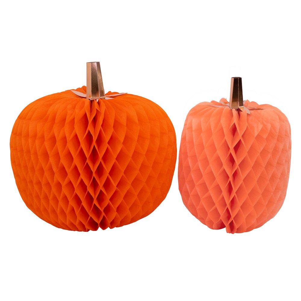 Halloween Honeycomb Pumpkins (set of 2)